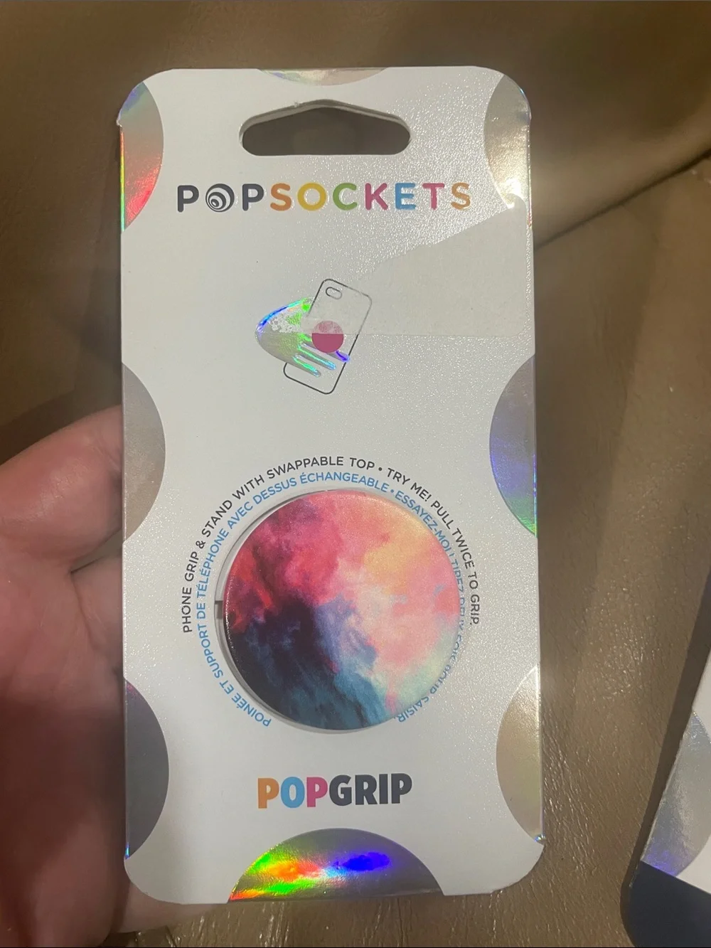 5 PopSocket PopGrip Phone Grips - White Packaging with Multicolor Designs